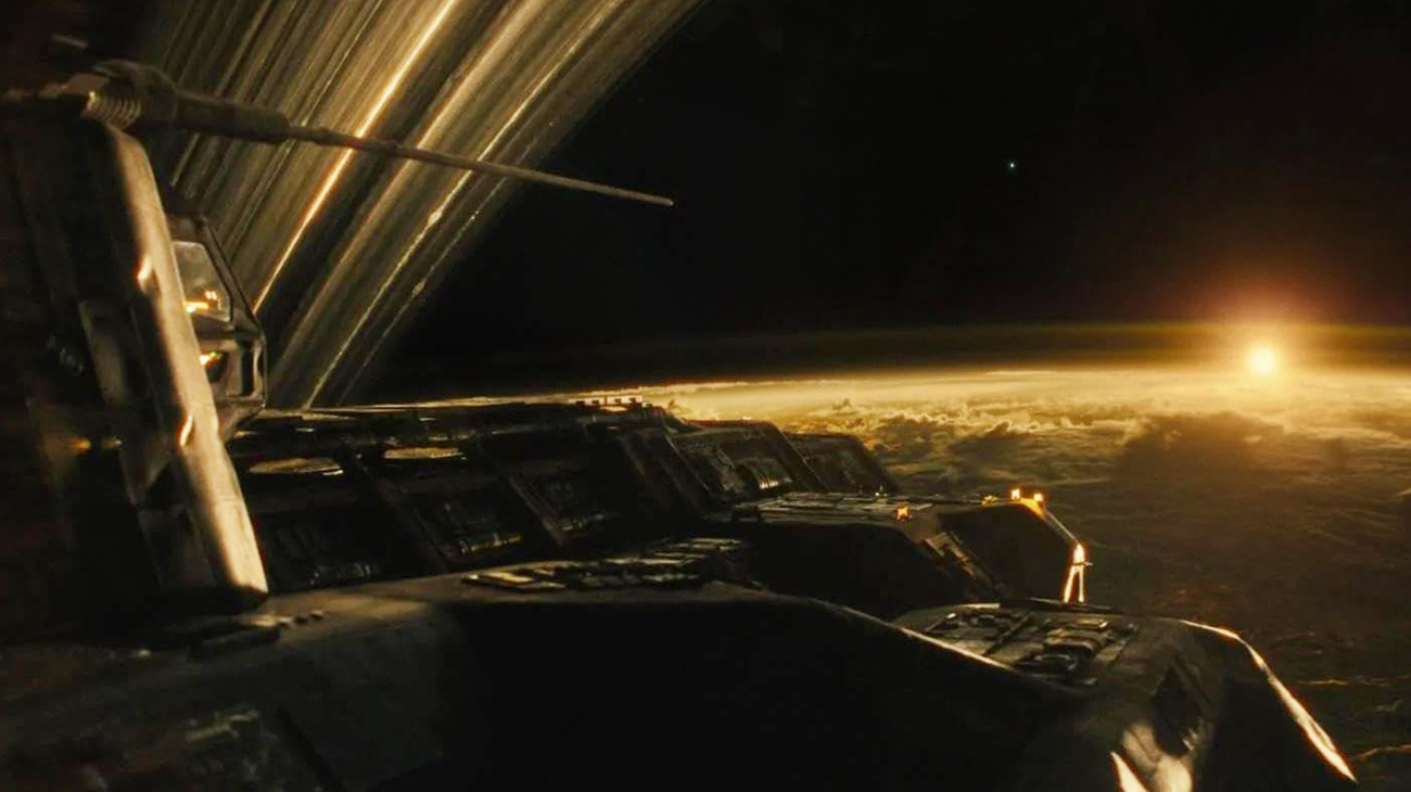 Die Corbelan in der Umlaufbahn des Planeten Jackson's Star