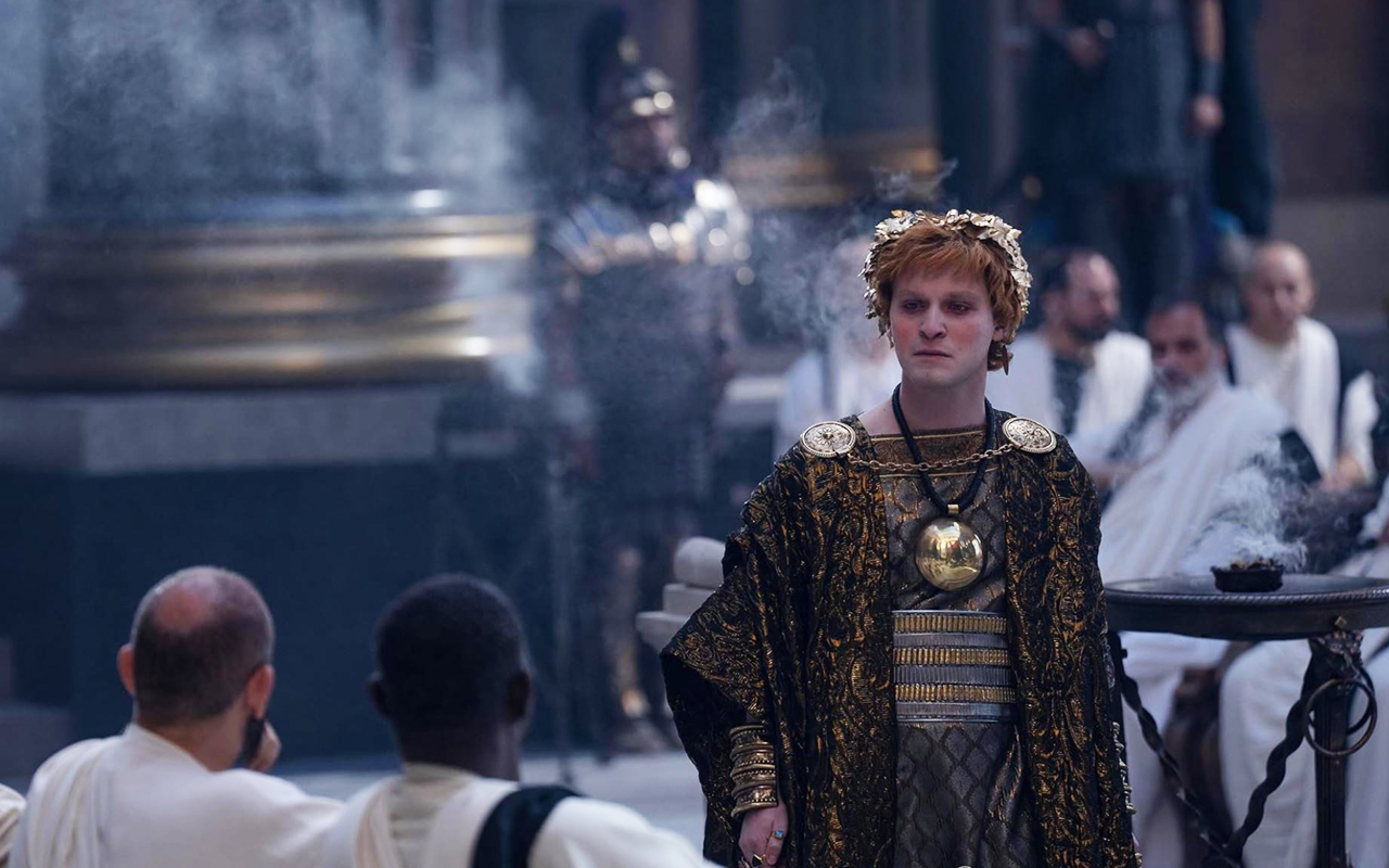 Kaiser Caracalla im r&ouml;mischen Senat