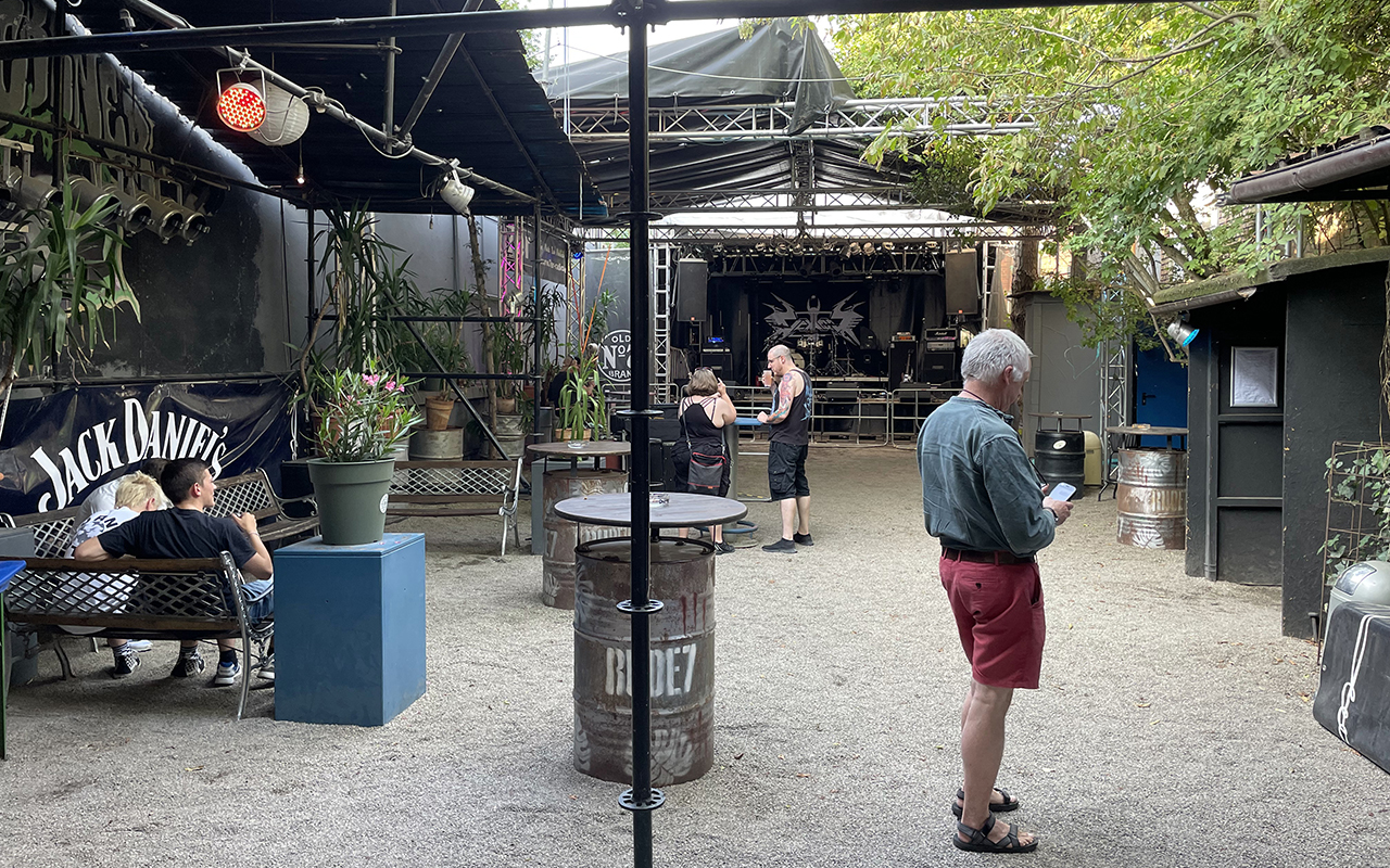 Der Biergarten vom 7er Club Mannheim