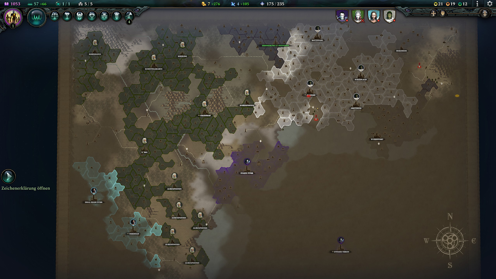 La carte de AoW4 vue de tr&egrave;s loin