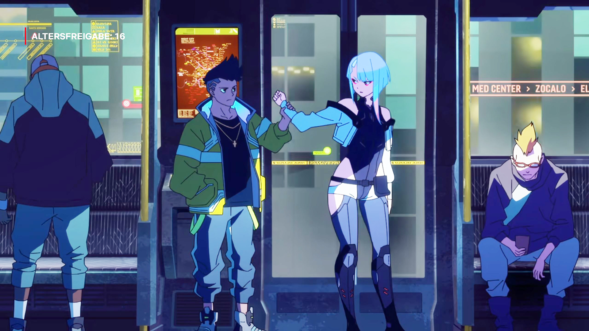 David erwischt Lucy beim Diebstahl in der Stra&szlig;enbahn