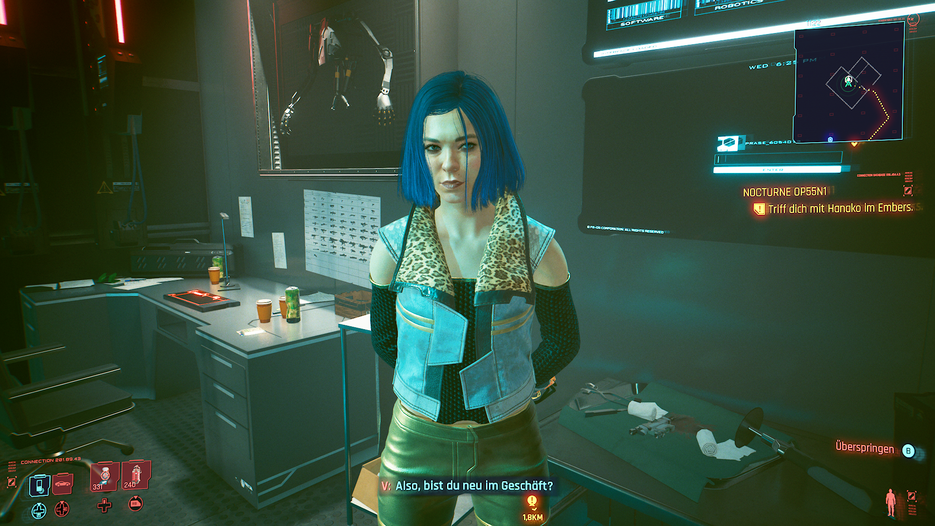 DJ Nina Kraviz ist im Spiel die Chirurgin f&uuml;r Cyberware Bara Nova