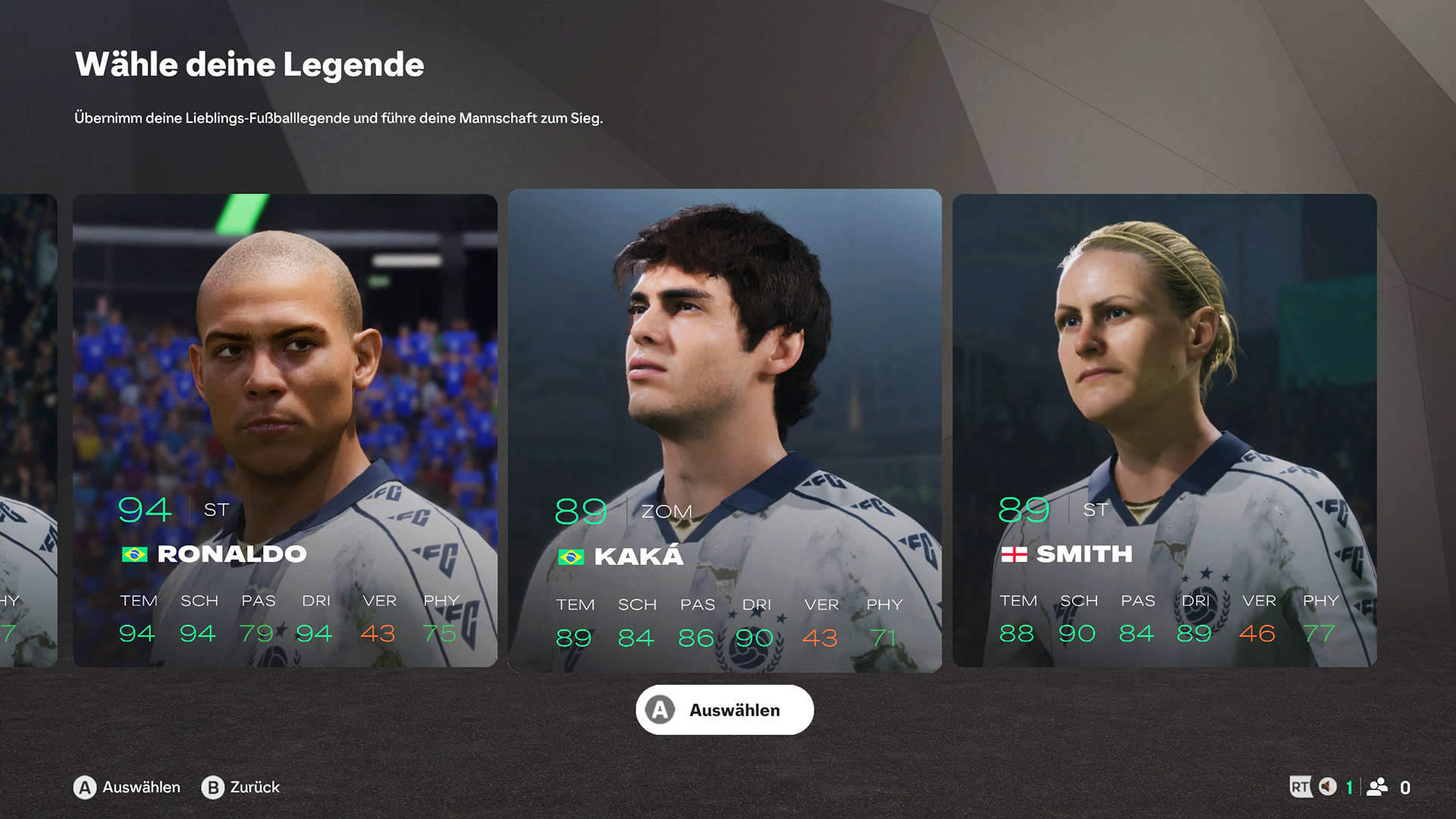 Einzel-Karriere mit Ronaldo, Kak&aacute; oder Kelly Smith