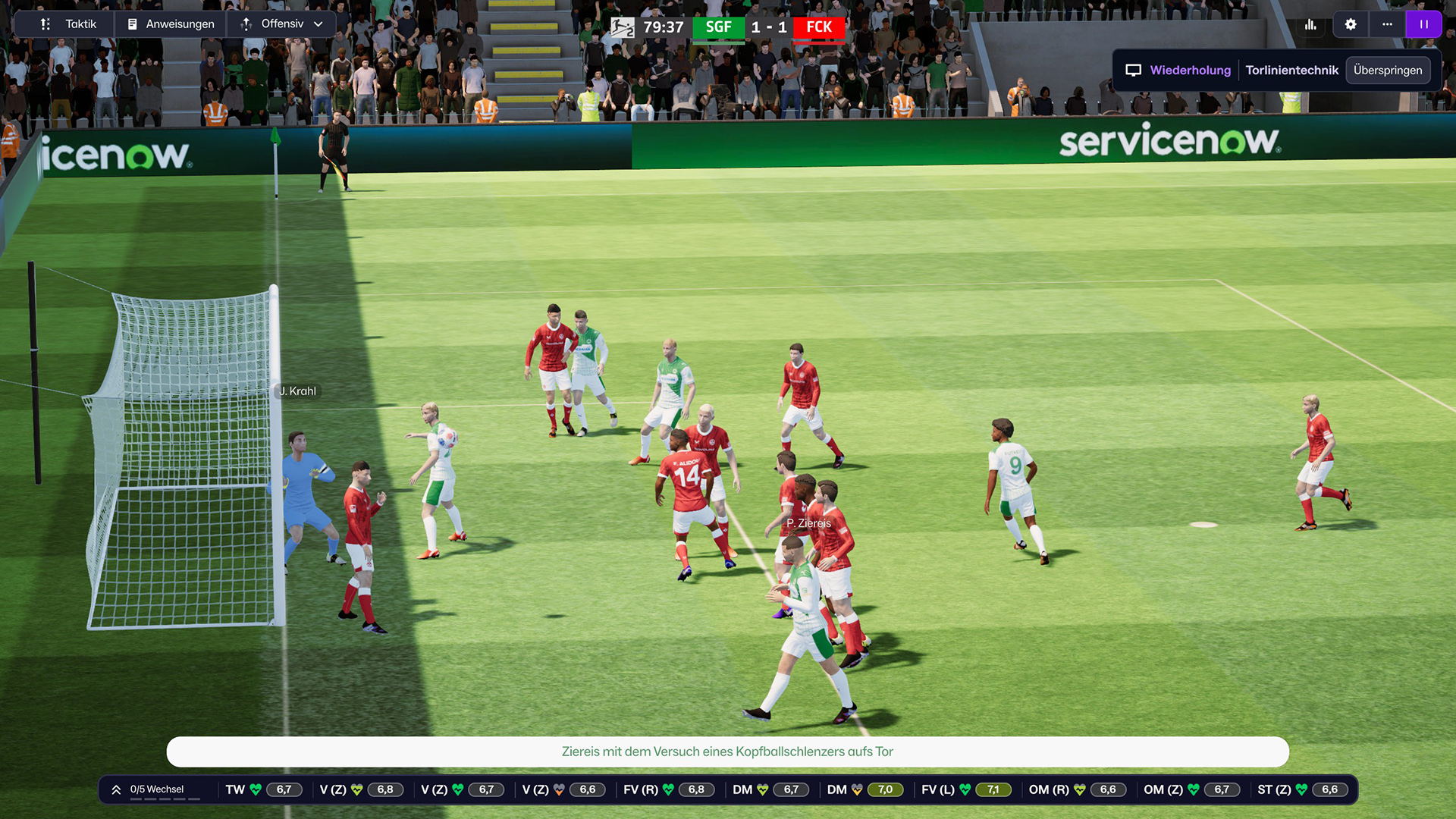 Greuther F&uuml;rth spielt gegen den 1. FC Kaiserslautern