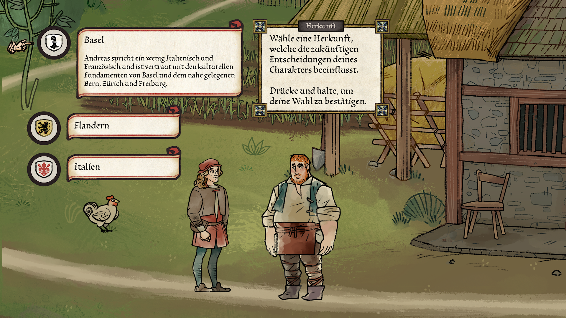 Andreas w&auml;hlt, wo er zur Lehre gegangen ist.