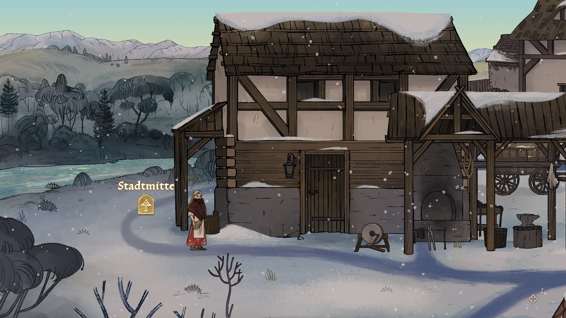 Magdalena durchstreift das winterliche Tassing.